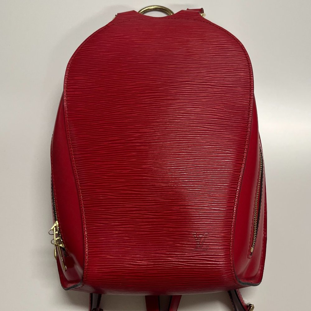 Louis Vuitton Mabillon Vintage Red Backpack w/ LV Dust Bag